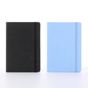 Cuaderno de negocios A5 de cubierta dura, agenda de cuero personalizado con impresión de agenda, con cierre elástico, venta al por mayor - Product Image 3