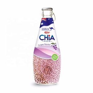 Botella de cristal de 290ml, bebida vietnamita con sabor a uva, semilla de chía - Product Image 1