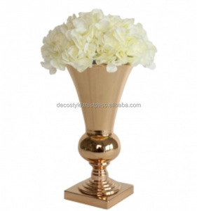 Florero cónico chapado en oro grande de aluminio - Product Image 2