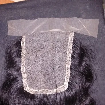 Extensión de cabello humano remy, accesorio de calidad superior con cierre de encaje, 100%, sin enredos