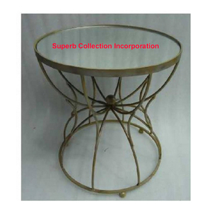 Mesa de acentos con acabado de latón antiguo, enlace apilado, informal - Product Image 2