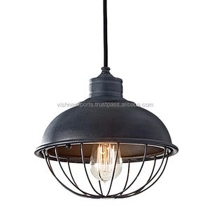 Round Iron Cage <b>Pendant</b> <b>Light</b> Chandeliers & <b>Pendant</b> <b>Lights</b> Collection - Product Image 1