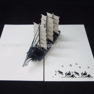 Modelo emergente 3D de Big Boat personalizado para tarjetas de felicitación del proveedor HMG de Vietnam para tarjetas de agradecimiento o feliz cumpleaños - Product Image 3