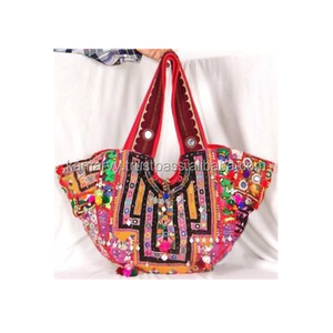 Bolso de hombro de diseñador para mujer de estilo Banjara bordado hecho a mano tradicional indio bolso de mano hecho a mano multicolor - Product Image 1