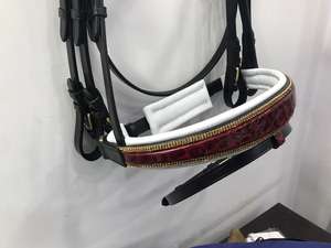 Bridon indien avec bandeau et bride de nez en corde, équipement traditionnel pour chevaux pour l'équitation, l'entraînement et l'utilisation en écurie - Product Image 2