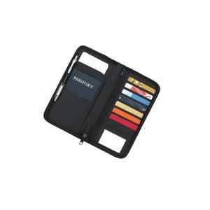 Cartera de viaje de cuero, organizador de tarjetas y pasaporte personalizado - Product Image 1