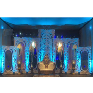 Cadre arrière de grandes étages de mariage indien, décor de scène de mariage, nouvelle collection - Product Image 1