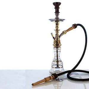 Cachimba de Latón y Vidrio con Manguera, Decoración para el Hogar y Bodas - Product Image 1