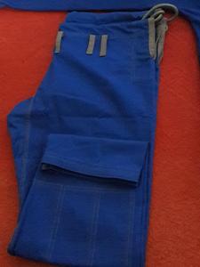 Tejido de perla personalizable bjj gi, venta al por mayor, azul, paquistaní, único, tejido dorado, tope rasgado - Product Image 2