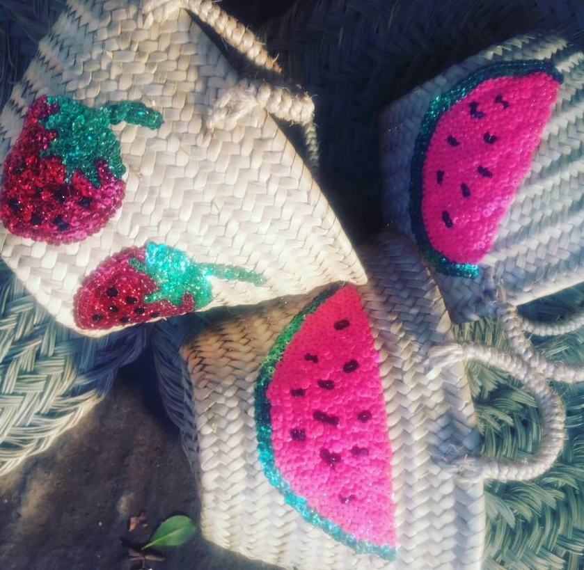 Экологичная пляжная сумка из марокканской соломы, плетеная пляжная сумка ручной работы