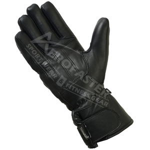 Gants de moto en cuir thermique imperméable avec des caractéristiques de sécurité rembourrées par le doigt - Product Image 2