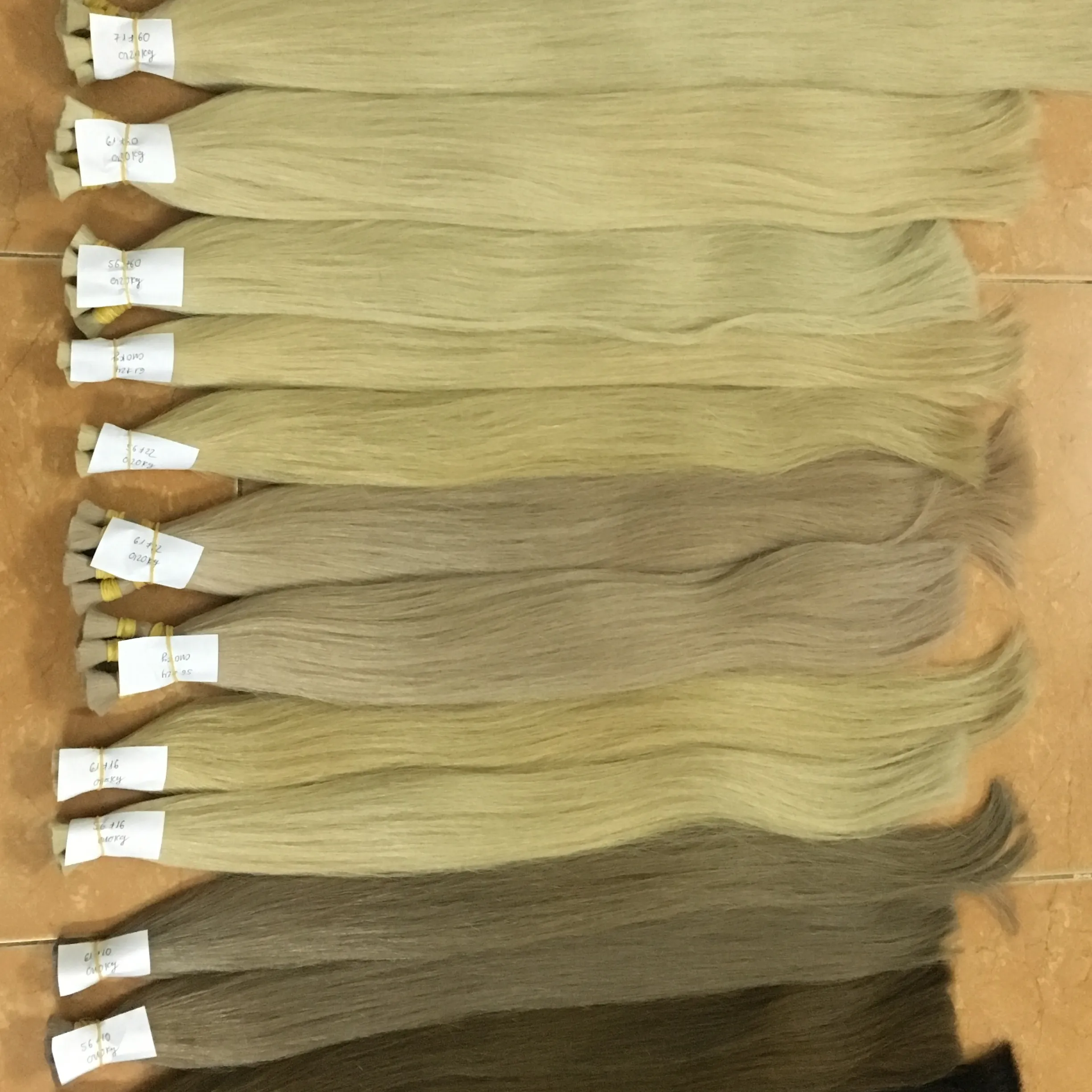 EKKOHAIR 2018 Blonde Russian Hair Bundles Straight bulk Remy Human Hair Extensions 1/3/4 Bundles 8 To 30 inch