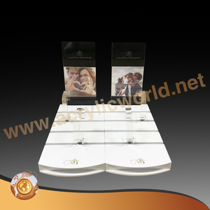 Exhibición de reloj acrílica personalizada/soporte de exhibición de reloj de pulsera/soporte de exhibición de reloj de ventana con anillos C - Product Image 5