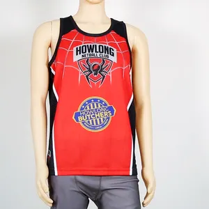 Kustom Grosir Olahraga Sublimasi Cetak Tank Top Mesh Pendingin Pasangan Pelatihan Singlet Kit Pakaian Basket Rompi Pria