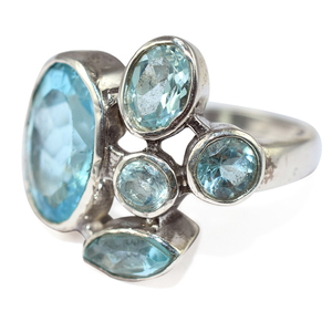 Anillos de plata de ley 925 con varias formas brillantes, joyería de plata fina 925 con piedras múltiples, 925, exportación y venta al por mayor - Product Image 4