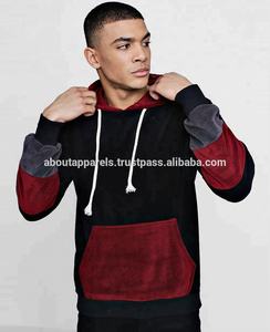 New Stylish Cheap Customized, Wholesale <b>Plain</b> <b>Black</b> Velour Hoodie Man Custom High Quality Velour Breathable Cotton Hoodies - Product Image 2