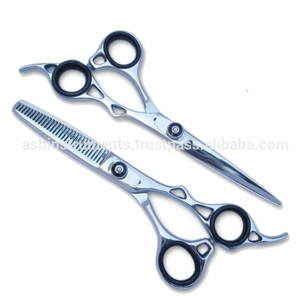 Juego de tijeras profesionales de corte de pelo de acero inoxidable de 6 pulgadas, tijeras de peluquería con logotipo personalizado para salón de belleza - Product Image 1