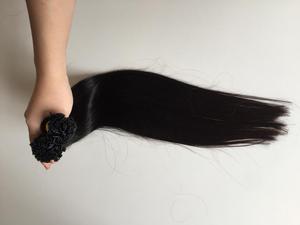 ผมต่อแบบผูก100% เคราตินต่อปลายแบนผมสีบลอนด์และสีดำ - Product Image 5