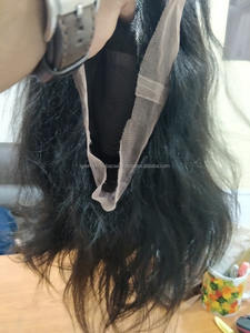 Pelucas de cabello humano NATURAL de alta calidad, cabello Virgen sin procesar, encaje completo, negro, ondulado, HD, transparente - Product Image 2