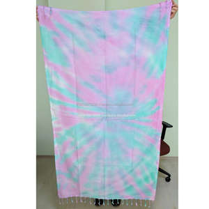 Tiedye serviette de plage turque peshtemal bambou Tie Dye serviettes Collection TIE-DYE - Product Image 1
