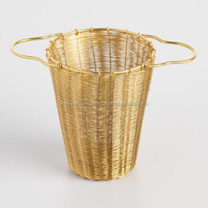 <b>Loose</b> Leaf Brass Basket <b>Tea</b> <b>Infuser</b> Silver Handwoven Brass <b>Tea</b> <b>Infuser</b> Silver Plated for <b>Loose</b> Leaf <b>Tea</b> <b>Infuser</b> - Product Image 3