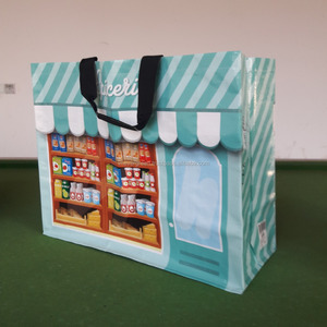 Sac de courses en PP tissé au meilleur prix avec construction en tuyau en U, poignées en sangle PP, couleur personnalisée, 50 cm x 40 cm x 22 cm, fabriqué au Vietnam - Product Image 2