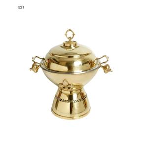 Calentador de comida hecho a mano chapado en oro, plato de frotamiento para servir Buffet, plato de frotamiento de alta calidad estándar, servicio de buffet usado - Product Image 1