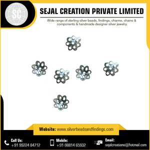 Tapas de extremo de Plata de Ley 925 de la India, precio al por mayor - Product Image 2