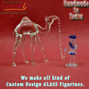 Figurines d'hommes et de chameau en verre, décoration pour la maison, vente en gros - Product Image 4