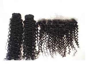 BT Hair – Extensions de cheveux vietnamiens Remy de haute qualité, bouclés profonds et doux, avec frontal 13*6, différentes longueurs (6''-40''), trame de 100g/lot - Product Image 5
