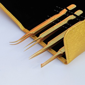 Pinzas de pestañas profesionales para extensiones de pestañas pinzas de precisión japonesas de acero inoxidable probadas a mano - Product Image 3