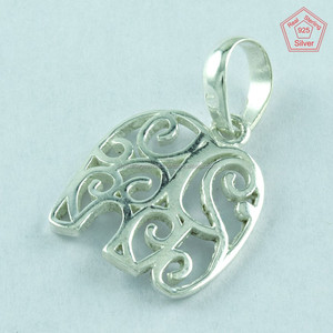 จี้เงินแท้92.5,จี้ออกแบบช้าง,เครื่องประดับเงินแฮนด์เมดอินเดีย - Product Image 3