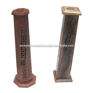 Palo de incienso hecho a mano de madera, soporte para quemador de cono, torre de incienso decorativa para meditación, Yoga, fragancia para el hogar - Product Image 2