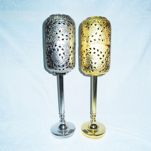 Candelero de Metal dorado moderno, Decoración de mesa de alta calidad, uso creativo para iglesia, otros candelabros, linternas y tarros - Product Image 3