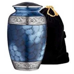 Urne funéraire en laiton massif de style américain en aluminium gris et or pour les cendres humaines adultes - Product Image 4