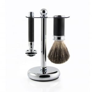 PRESTIGE RAZOR Ensemble de blaireau et support de rasage à revêtement noir avec rasoir de sécurité à double lame DE (super acier inoxydable) pour hommes - Product Image 5