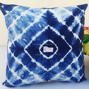 Fundas de Almohada Cuadradas con Técnica Japonesa de Shibori, Teñido Anudado, Tela de Algodón Geométrica, Estampado Sólido, Ignífugas, para Dormitorio - Product Image 5