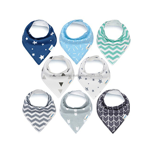 Babero de algodón para bebé, Bandana ajustable, lavable, fabricantes personalizados, venta al por mayor, 100% - Product Image 1