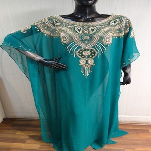 Caftán colorido bordado pesado para mujer, suministro de exportación de abaya, ropa modesta - Product Image 6