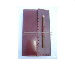 Venta al por mayor, cuaderno hecho a mano con punto lateral liso y lápiz de cuero - Product Image 2