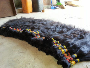 Venta caliente color natural crudo virgen Remy al por mayor crudo indio templo pelo Venta caliente 100% cabello humano virgen - Product Image 4