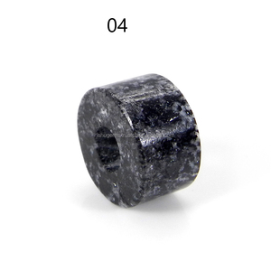 Cuentas de piedra Natural Orbicular jaspe, 14x8x5mm, cuentas de gran agujero, cuentas europeas para pulsera, IG0109 - Product Image 4
