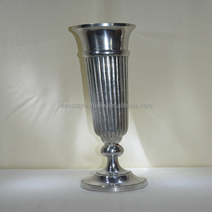 Metal Flower Vase for Wedding <b>Table</b> Top Decor for Home <b>Centre</b> <b>Pieces</b> Aluminium Top <b>Table</b> Vase - Product Image 3