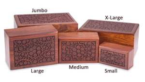 Urne de crémation en bois de Sheesham Urnes de crémation en bois sculptées à la main Cendres funéraires Urnes commémoratives pour les services d'inhumation humaine Vente chaude - Product Image 2