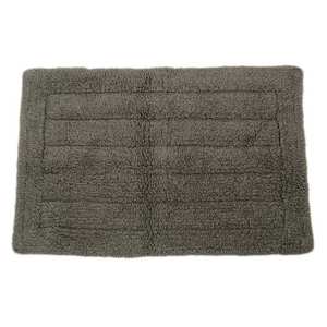 Tapis de bain gris à rayures en coton lavable en machine Tapis de sol de cuisine - Product Image 2