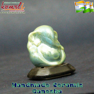 พระพิฆเนศเซรามิกขัดเงา หลายสี รูปปั้นพระพิฆเนศจากอินเดีย สำหรับงานแต่งงานหรือของขวัญองค์กร - Product Image 2