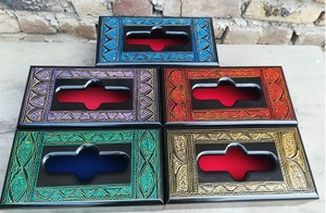 Sơn Mài Làm Việc Fancy Mô Bằng Gỗ Hộp, Gỗ Trường Hợp Pakistan Tùy Chỉnh Làm Bằng Tay Mô Hộp, Đầy Màu Sắc Gỗ Mô Chủ Đứng - Product Image 5