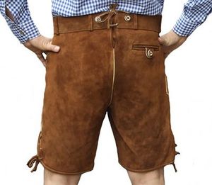 กางเกงขาสั้นบาวาเรียนโบราณปักลาย ชุดเทศกาลเยอรมัน ทำจากหนังกลับ - Product Image 6
