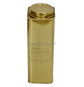 Juego de recipientes cuadrados de lata de metal ecológico de oro rosa Diseño industrial elegante para almacenamiento de té café azúcar fideos - Product Image 2