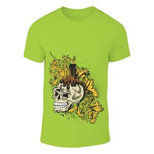 T-shirt pour homme en coton lourd et élasthanne, manches courtes, col rond, à carreaux, vierge, service OEM - Product Image 5